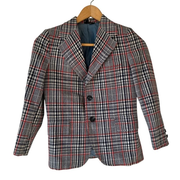 Vintage SAKS Fifth Avenue Plaid Blazer - Picture 1 of 14